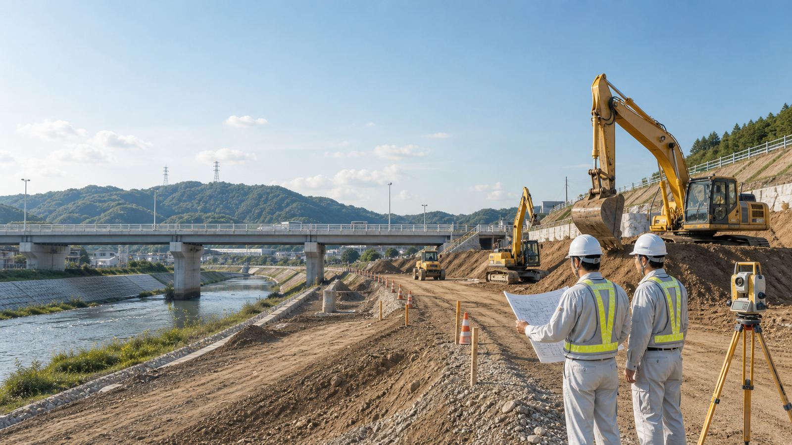 土木工事現場のサンプル画像